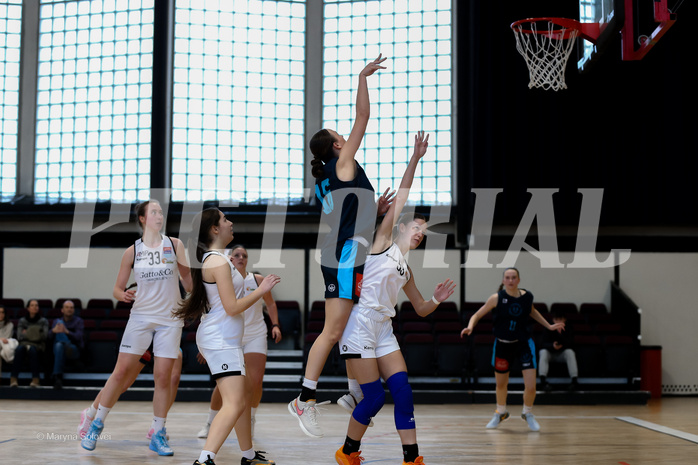 15.02.2025 Österreichischer Basketballverband 2024/25, SLWU19, Basket Flames UNION vs. Vienna Timberwolves