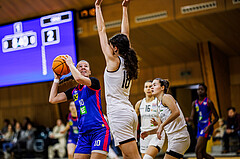 Basketball, Win2Day Basketball Damen Superliga 2024/25, Grunddurchgang 9.Runde, Basket Flames, UBSC-DBBC Graz, Ajla Meskic (10), Agatija Vukicevic (18)