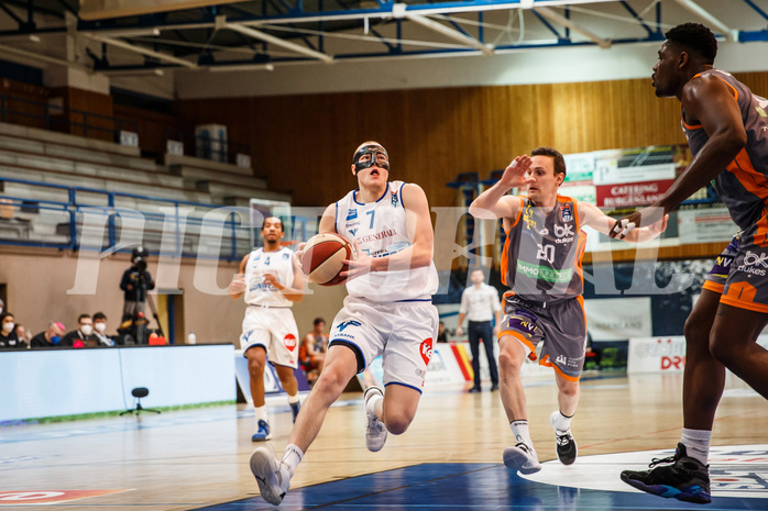 Basketball, bet-at-home Basketball Superliga 2020/21, Platzierungsrunde, 2. Runde, Oberwart Gunners, Klosterneuburg Dukes, Sebastian Käferle (7)