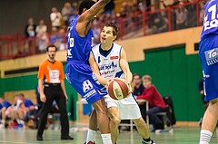 Basketball, ABL 2016/17, CUP 2.Runde, Blue Devils Wr. Neustadt, Oberwart Gunners, Attila Völgyes (4), Andell Cumberbatch (13)