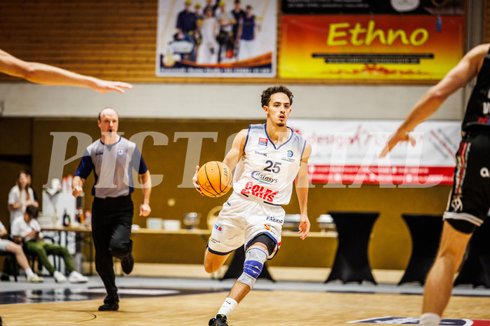 Basketball, win2day Basketball Superliga 2023/224, Grunddurchgang Runde 2, BBC Nord Dragonz, Flyers Wels, Lukas Hahn (25)