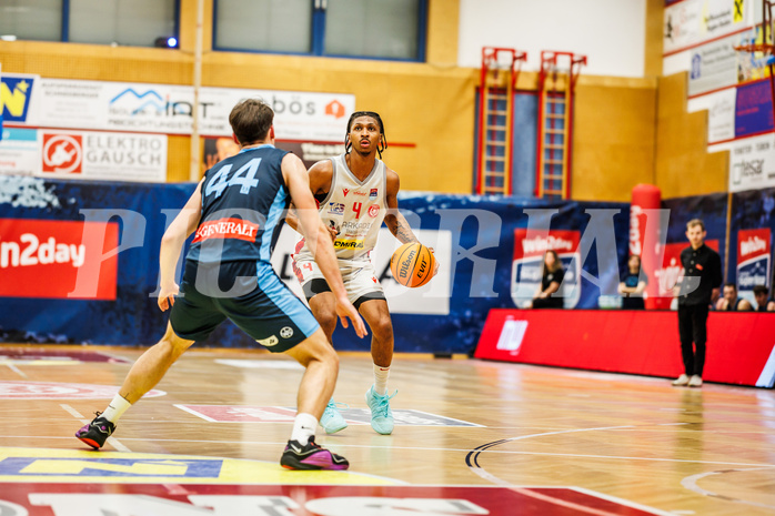 Basketball, win2day Basketball Superliga 2023/24, Grunddurchgang 20.Runde, Traiskirchen Lions, Vienna DC Timberwolves, Demarcus Demonia (4)