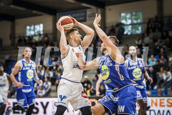Basketball, ABL 2018/19, Playoff HF Spiel 1, Oberwart Gunners, Gmunden Swans, Andrius Mikutis (5)
