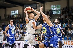 Basketball, ABL 2018/19, Playoff HF Spiel 1, Oberwart Gunners, Gmunden Swans, Andrius Mikutis (5)