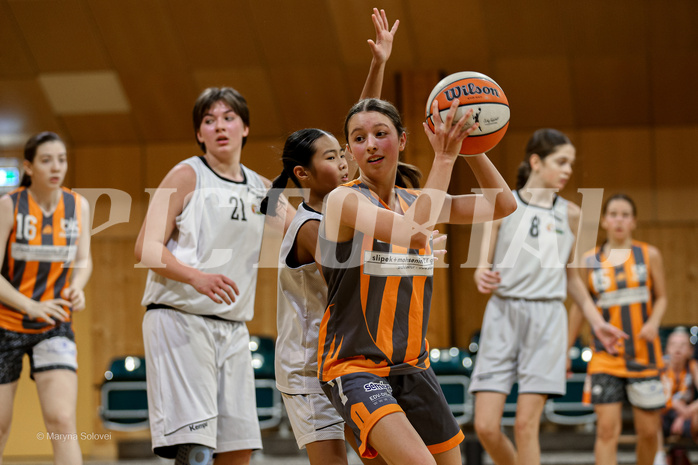 22.02.2025 Österreichischer Basketballverband 2024/25, SLWU14 Basket Flames UNION vs Basket Duchess