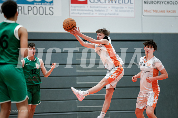 29.03.2025 Österreichischer Basketballverband 2024/25, SLMU16, Basket Dukes vs. KOS Celovec