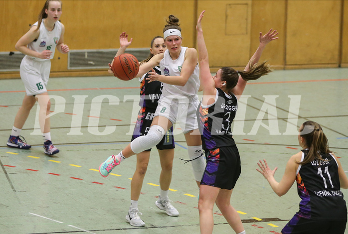 Basketball Damen Superliga 2021/22, Grundducrhgang 14.Runde Vienna United vs. KOS Celovec


