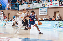 Basketball, Basketball Superliga 2023/24 , Qualifikationsrunde 4, Oberwart Gunners, BBC Nord Dragonz, Jonathan Knessl (12), Austen Awosika (10)