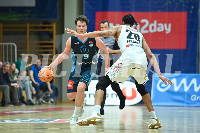 Basketball, Superliga 2023/24, Grunddurchgang 22. Runde, Flyers Wels vs. Vienna Timberwolves,
