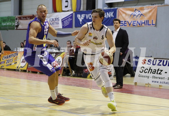 Basketball ABL 2015/16 Grunddurchgang 31.Runde  Güssing Knights vs Gmunden Swans