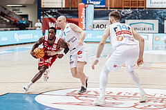 Basketball, Basketball Superliga 2023/24, Gunddurchgang 7. Runde, Oberwart Gunners, BC Vienna, Demarkus Stuckey Jr. (42), Sebastian Kaeferle (7)