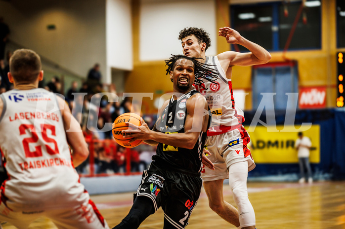 Basketball, win2day Basketball Superliga 2023/24, Grunddurchgang 21.Runde, Traiskirchen Lions, Flyers Wels, Terell Allen (2)