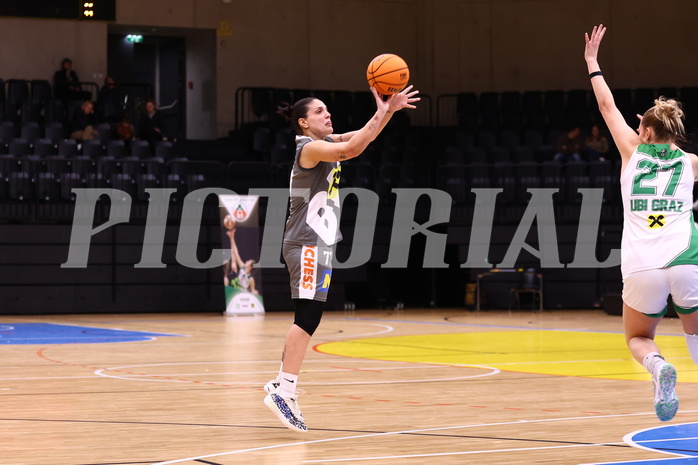 03.02.2024, Graz, Raiffeisen Sportpark, Basketball Damen Superliga 2023/24, Grunddurchgang 11.Runde, UBI Holding Graz - BK Raiffeisen Duchess Klosterneuburg ,  
