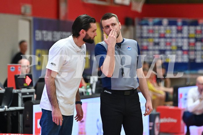 Basketball Superliga 2024/25, Playoff, Viertelfinale Spiel 1, Flyers Wels vs BBC Nord Dragonz,
