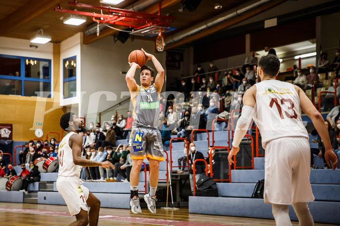 Basketball, bet-at-home Basketball Superliga 2021/22, Grunddurchgang18.Runde, Traiskirchen Lions, Klosterneuburg Dukes, Valentin Bauer (14)