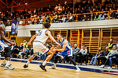 Basketball, win2day Basketball Superliga 2023/224, Grunddurchgang Runde 16, BBC Nord Dragonz, Oberwart Gunners, Jonathan Knessl (12)