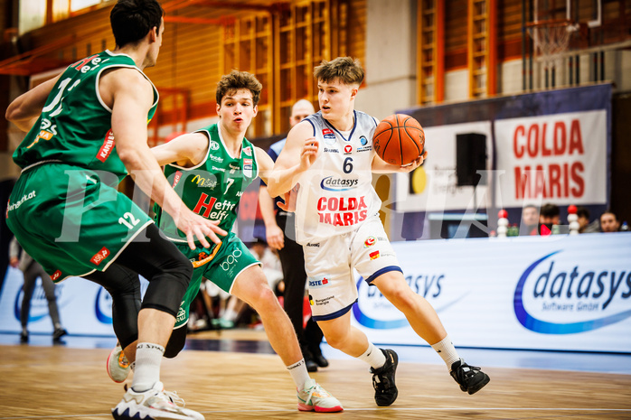 Basketball, win2day Basketball Superliga 2022/23, 8. Qualifikationsrunde, BBC Nord Dragonz, Kapfenberg Bulls, Valentin Pasterk (6)
