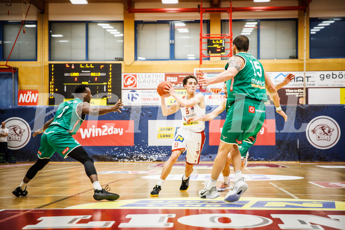 Basketball, win2day Basketball Superliga 2022/23, 1. Qualifikationsrunde, Traiskirchen Lions, Kapfenberg Bulls, Lukas Hahn (9)