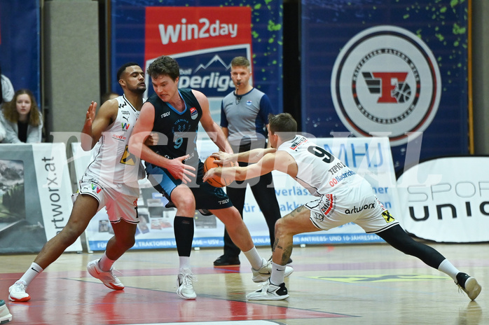 Basketball, Superliga 2023/24, Grunddurchgang 22. Runde, Flyers Wels vs. Vienna Timberwolves,
