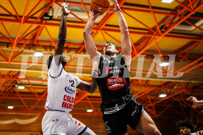 Basketball, win2day Basketball Superliga 2024/25, Grunddurchgang Runde 15, BBC Nord Dragonz, Kapfenberg Bulls, Nemanja Krstic (22)