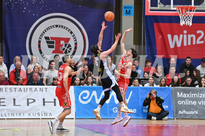 Basketball, Superliga 2024/25, Plazierungsrunde 5.Runde, Flyers Wels vs. Gmunden Swans,
