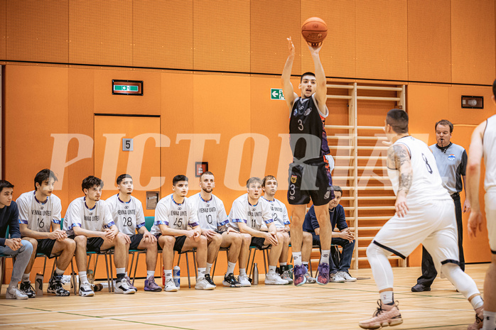 Basketball, Basketball Zweite Liga 2022/23, Grunddurchgang 12.Runde, Basket Flames, Vienna United, Bruno Golino (3)