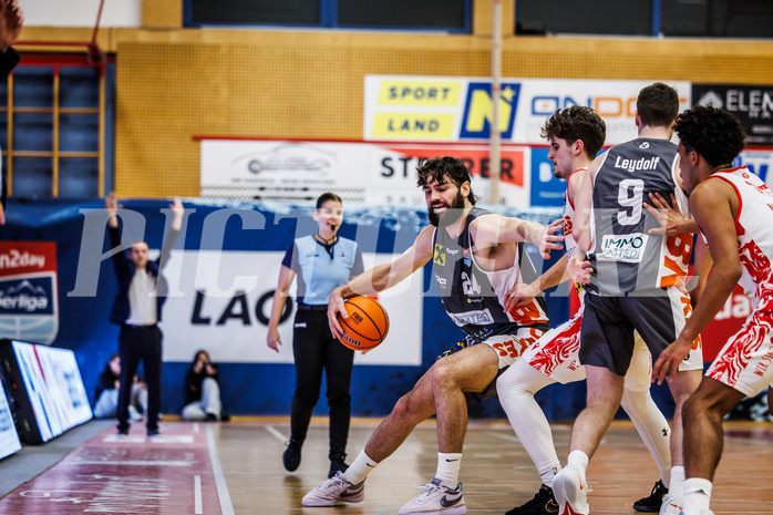 Basketball, win2day Basketball Superliga 2024/25, Grunddurchgang 12.Runde, Traiskirchen Lions, Klosterneuburg Dukes, Will Carius (24)
