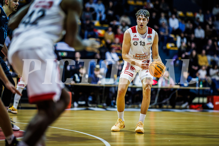 Basketball, Win2Day Superliga 2023/24, Grunddurchgang 8.Runde, BC Vienna, Vienna Timberwolves, Darko Bajo (13)