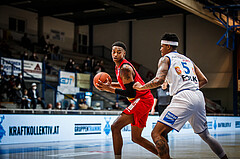 Basketball, bet-at-home Basketball Superliga 2021/22, Grunddurchgang Runde 10, Oberwart Gunners, Traiskirchen Lions, Karl William Gamble Jr. (8)