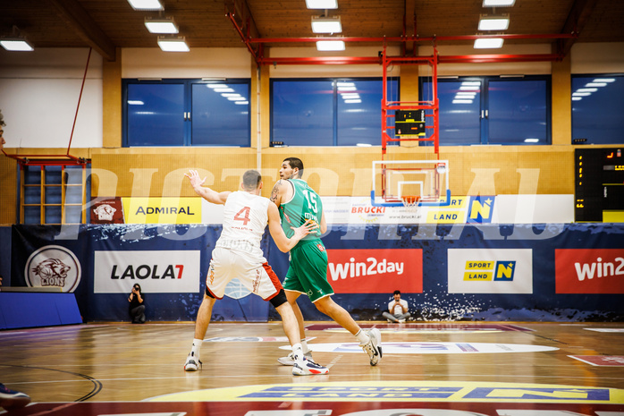 Basketball, win2day Basketball Superliga 2022/23, 1. Qualifikationsrunde, Traiskirchen Lions, Kapfenberg Bulls, Brad Greene (15)