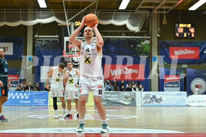 Basketball, Superliga 2023/24, Grunddurchgang 22. Runde, Flyers Wels vs. Vienna Timberwolves,
