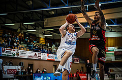 Basketball, bet-at-home Basketball Superliga 2021/22, Grunddurchgang Runde 4, Oberwart Gunners, BC GGMT Vienna, Sebastian Käferle (7)