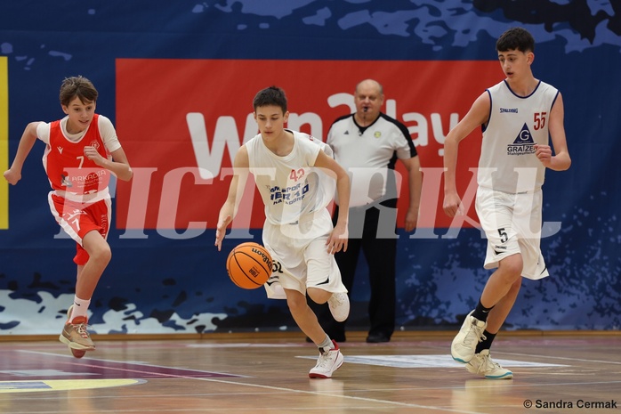 Basketball Superliga 2024/25, SLMU14 Traiskirchen Lions Academy vs. ATSE Graz


