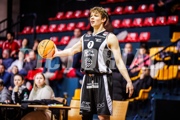 Basketball, win2day Basketball Superliga 2023/24, Grunddurchgang 12.Runde, BC Vienna, Kapfenberg Bulls, Miro Zapf (7)