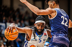 Basketball, win2day Basketball Superliga 2024/25, Grunddurchgang Runde 19, Oberwart Gunners, BBC Nord Dragonz, Siegfried Reid (5)