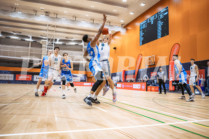 Basketball, Win2Day Superliga 2022/23, Grunddurchgang 19.Runde, Vienna Timberwolves, Oberwart Gunners, Elias Wlasak (8)