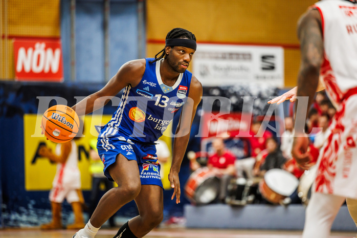 Basketball, Basketball Austria Cup 2024/25, Viertelfinale, Traiskirchen Lions, Oberwart Gunners, Quincy Diggs (13)