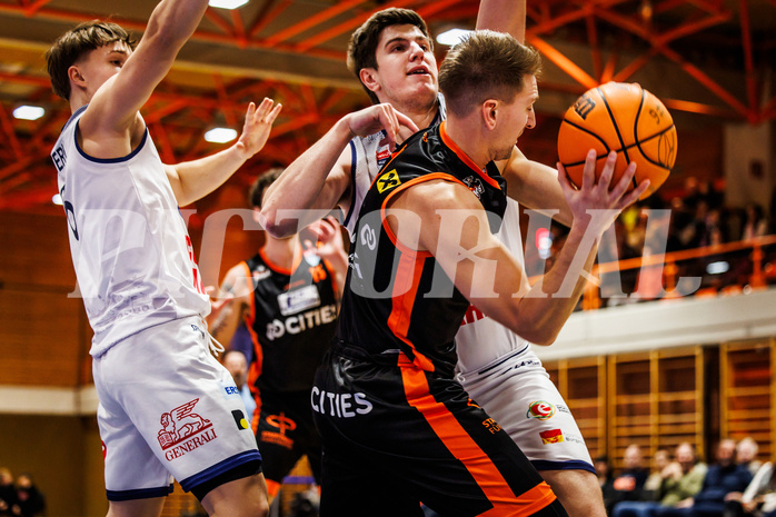 Basketball, win2day Basketball Superliga 2023/224, Grunddurchgang Runde 11, BBC Nord Dragonz, Fürstenfeld Panthers, Georg Wolf (7)