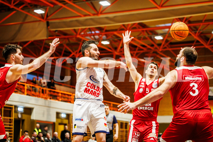 Basketball, win2day Basketball Superliga 2023/224, Grunddurchgang Runde 22, BBC Nord Dragonz, BC Vienna, Petar Cosic (3)