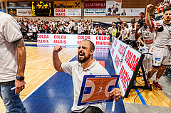 Basketball, win2day Basketball Superliga 2024/25, Playoffs Halbfinale 4. Spiel
, BBC Nord Dragonz, Gmunden Swans, Jubel Finaleinzug