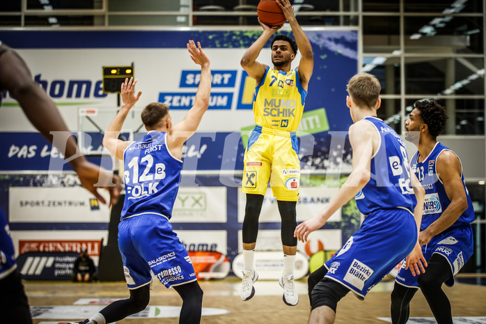 Basketball, bet-at-home Basketball Superliga 2021/22, Platzierungsrunde 9.Runde, SKN St. Pölten Basketball, Oberwart Gunners, Steven Kaltenbrunner (7)