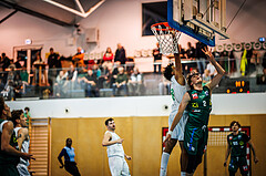 Basketball, Basketball Zweite Liga 2024/25, Grunddurchgang 7.Runde, UDW Alligators, Dornbirn Lions, Steven Kaltenbrunner (8), Pauls Miglinieks (2)