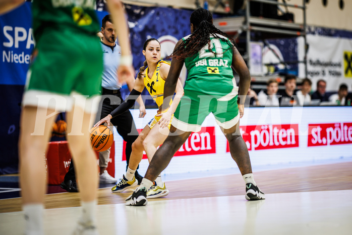 Basketball, Win2Day Basketball Damen Superliga 2023/24, Playoff, Finale Spiel 3, SKN St. Pölten, UBI Graz, Anna Kolyandrova (2)