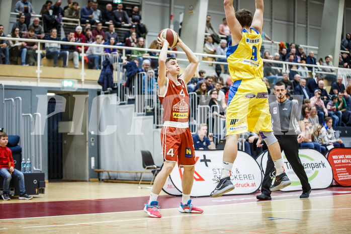 Basketball, Admiral Basketball Superliga 2019/20, Grunddurchgang 18.Runde, SKN St. Pölten Basketball, Traiskirchen Lions, Sebastian Lesny (4)
