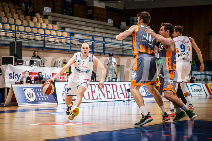 Basketball, bet-at-home Basketball Superliga 2020/21, Grunddurchgang, 8. Runde, Oberwart Gunners, Klosterneuburg Dukes, Sebastian Käferle (7)