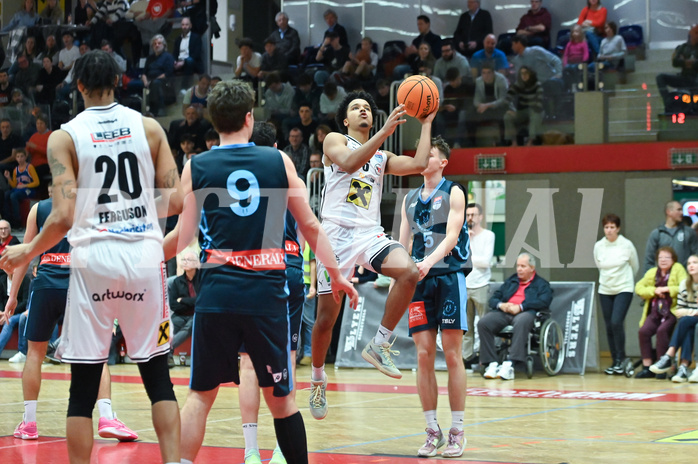 Basketball, Superliga 2023/24, Grunddurchgang 22. Runde, Flyers Wels vs. Vienna Timberwolves,
