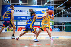 Basketball, Win2Day Superliga 2022/23, Grunddurchgang 19.Runde, SKN St. Pölten Basketball, UBSC Graz, Zachery Deshon Cooks (3), Felix Angerbauer (4)