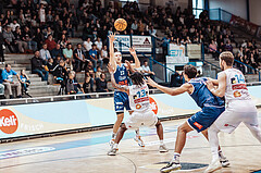 Basketball, Basketball Austria Cup 2023/24, VF Spiel 7, Oberwart Gunners, Dragonz Eisenstadt, Filip Bjelanovic (22), Kris Monroe (13), Mario Spaleta (15), Daniel Koeppel (14)