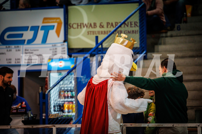 Basketball, Basketball Austria Cup 2022/23, Halbfinale 1, Oberwart Gunners, Gmunden Swans, #mascot