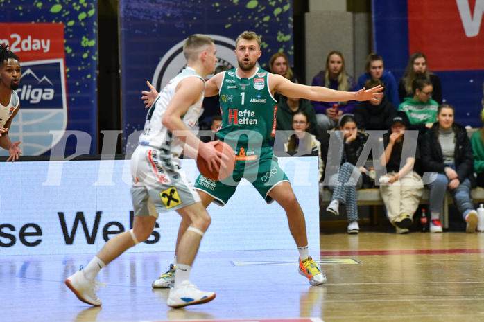 Win2Day Basketball Superliga 2022/23, Grunddurchgang 19.Runde, Flyers Wels vs. Kapfenberg,
